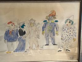 Aquarell - BASLER FASNACHT 1975 von ALEX MAIER
