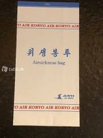 AIR KORYO (Nordkorea) Air Sickness Bag - Spuckbeutel RARITÄT