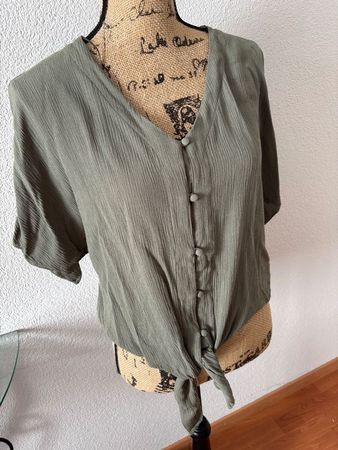 Bluse Olivgrün Grösse L