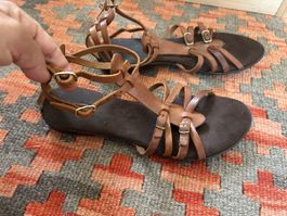 Sandales en cuir, style spartiates, taille 36
