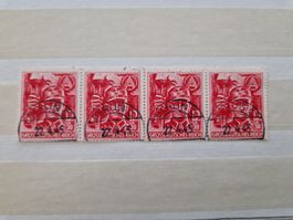SELTEN: Deutsches Reich Briefmarken Block gestempelt 1945