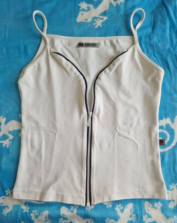 Canotta con zip Tipton bianca taglia XS  come nuova.
