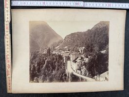Luz Saint Sauveur Frankreich Kurort altes Foto auf Karton