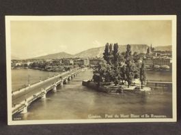 Genève, Pont du Mont Blanc et Ile Rousseau