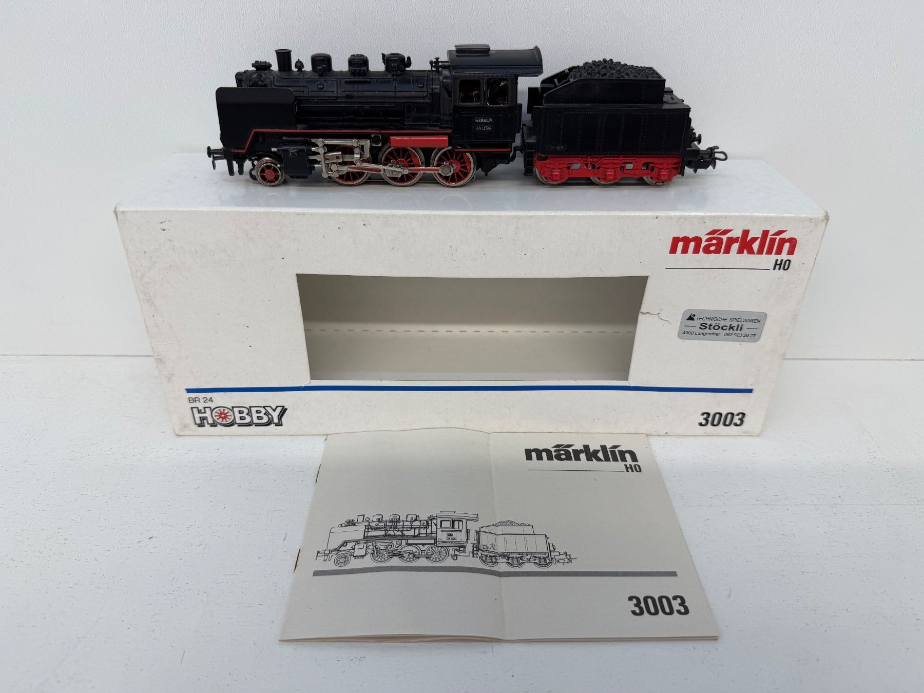 Märklin Modellini di ferrovie: Märklin 3003 Dampflokomotive DB BR 24 – Usato da Büsserach venduto da ModellbahnDepot 1