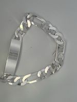 Bracelet ID Silber 925 12 mm breit Länge 23 cm ca 39 Gramm