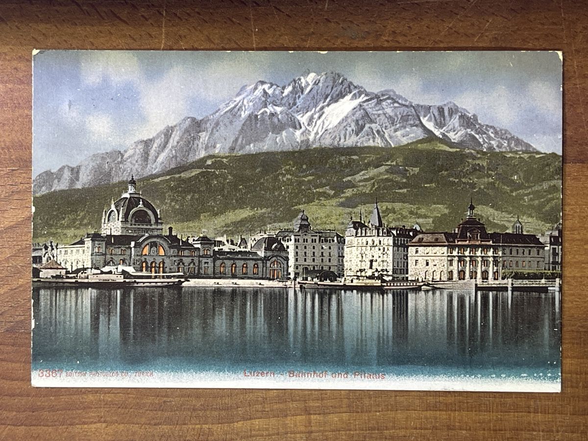 Cartoline postali: Luzern, Bahnhof und Pilatus – Usato da Strengelbach venduto da Aschatan5