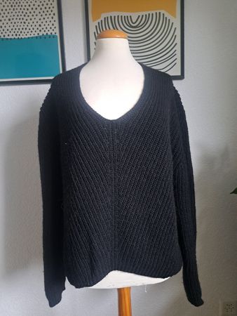 Rich & Royal Damen Pullover schwarz Grobstrick Grösse L