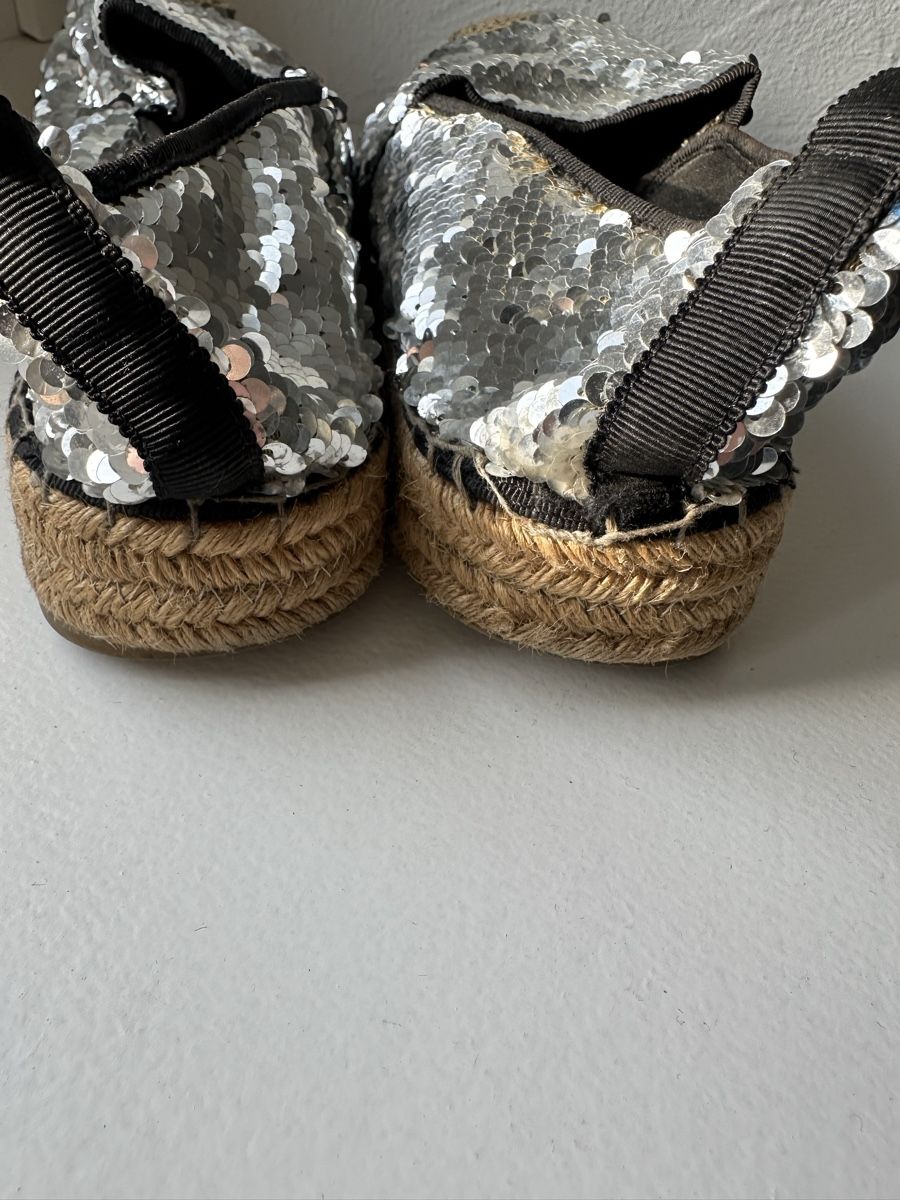 Zara Scarpe da donna: Sequined silver espadrilles ZARA size 39 – Usato da Uster venduto da Monika_OB 5