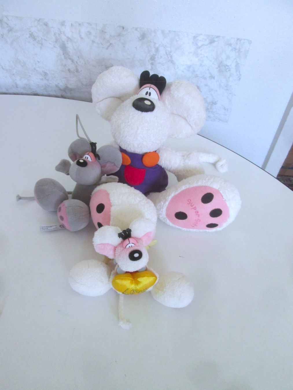 Giocattoli: 3 Diddl-Vintage-Plüschfiguren – Usato da Sementina venduto da babucia