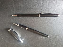 Spezia Leder Etui, Gross Kugelschreiber & Füller Set, black