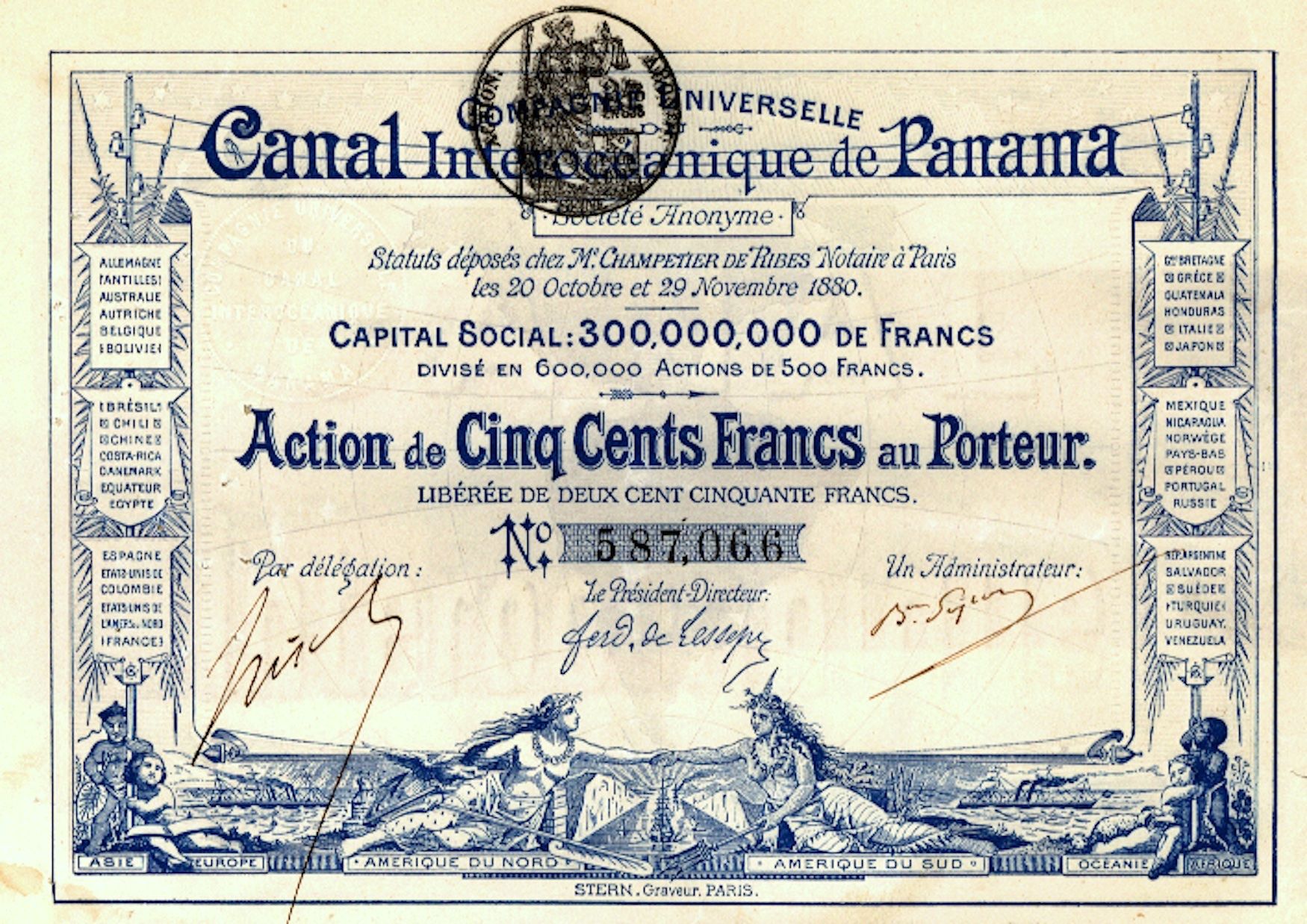 Documents: Canal Interocéanique de Panama, Paris - 1880 – D'occasion à Solothurn par Sgasche
