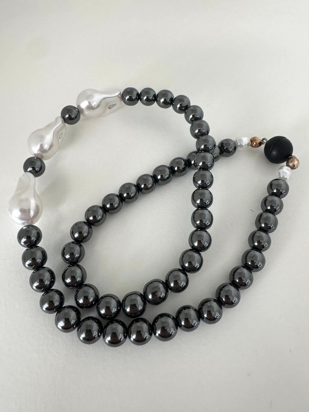 Catenine: Halskette Hämatit, Kunstelemente – Nuovo (secondo la descrizione) da Biberist venduto da tl-schmuck 1