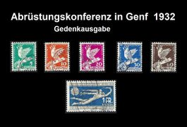 Abrüstungskonferenz Genf 1932, komplette Serie gestempelt