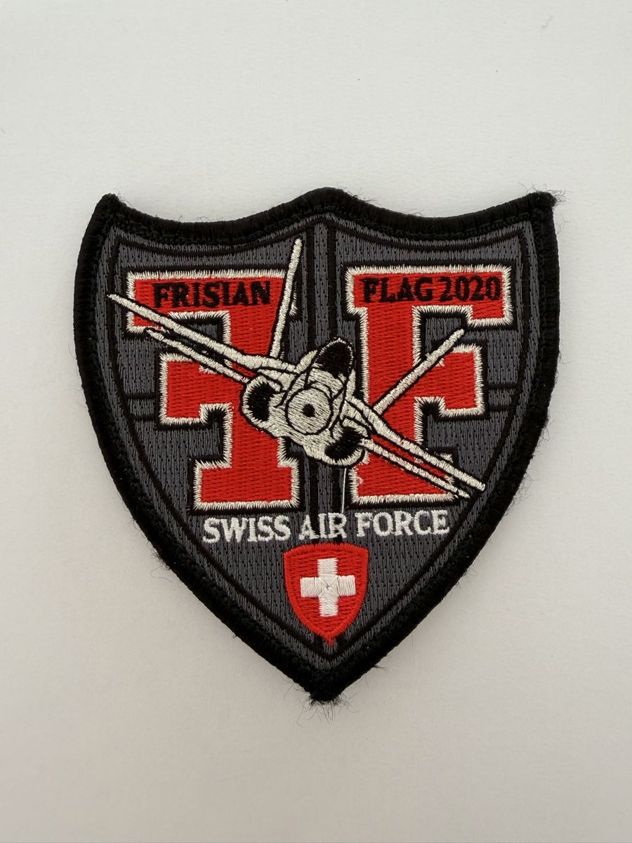Schweizer Armee Plaketten & Abzeichen: Fighter Squadron 17 Frisan Flag patch  – Gebraucht aus Chamoson von Lio_Rey