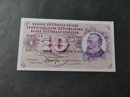 Schweiz 1972, 10 Franken  Serie 76 T   - ungefaltet