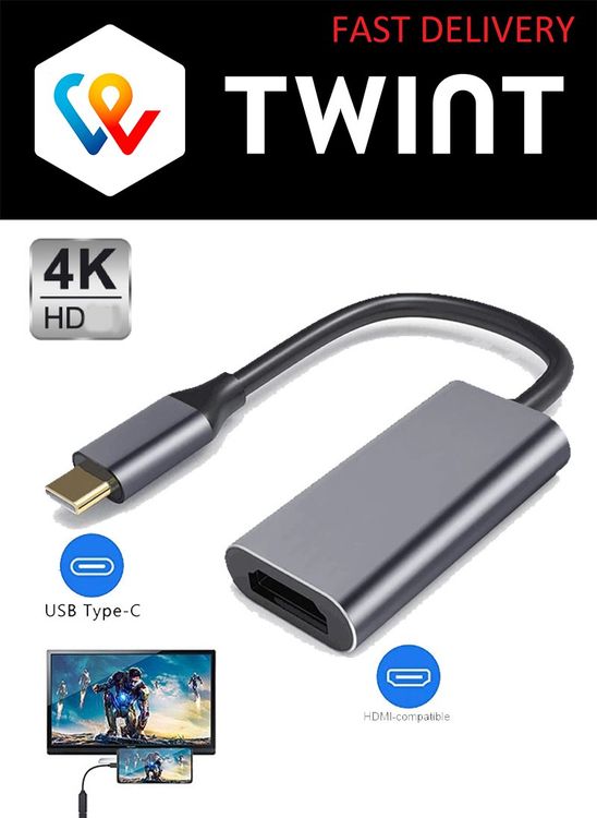 Xiwai USB-C Auf HDMI Adapter - 4K 60Hz Für Laptop, Tablet & Handy