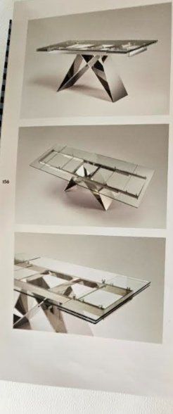 Tavoli: Table en verre et chrome avec allonges intégrées – Nuovo (secondo la descrizione) da Etoy venduto da eme_c8rt 2