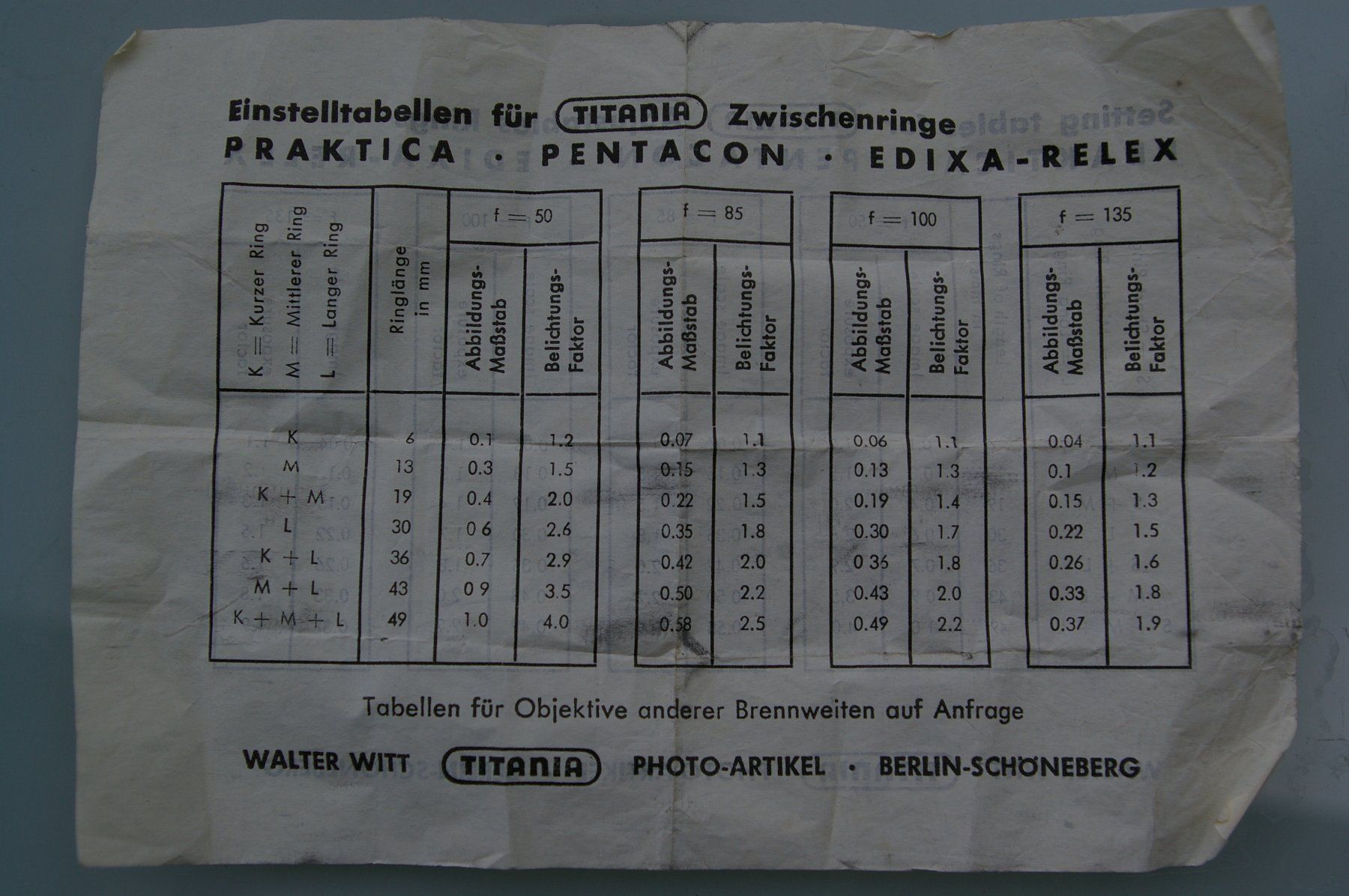 Objectifs: antikes 2-teiliges Zwischenring Set – Neuf (Voir description) à Niederurnen par mowgli_1963 2