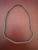 Edelstahl Halskette – dekorative Gliederkette – 45cm