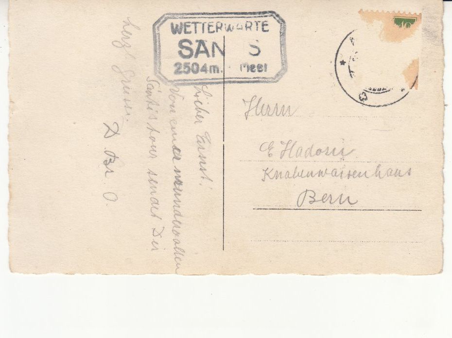 Cartoline postali: Lisengrat Säntis ca. 1925, mit ST Wetterwarte Säntis – Usato da Bürglen TG venduto da StampGraf 1