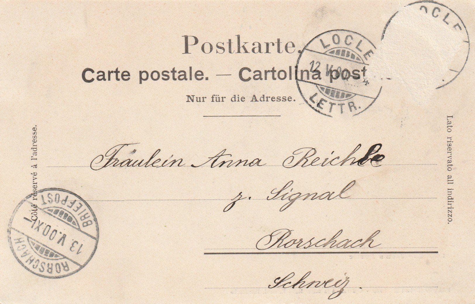 Cartoline postali: Le Locle – Usato da Rorschacherberg venduto da fratovi2 1