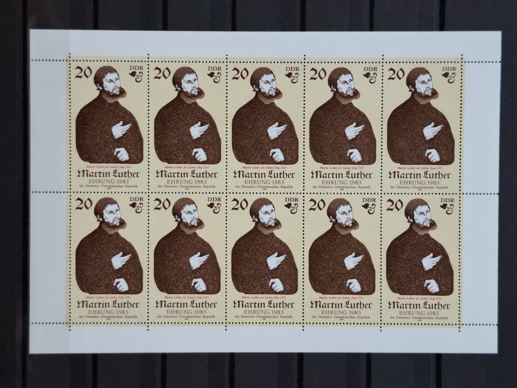 Alle Briefmarken: DDR 1982 Kleinbogen Mi.Nr.2755 Martin Luther. Postfrisch. – Neu (gemäss Beschreibung) aus Schaffhausen von Mea_85