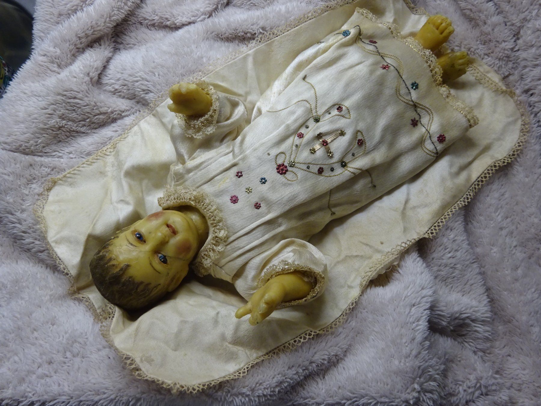 Tutte le decorazioni: Fatschenkind, 40cm / Klosterarbeit Krippe – Usato da Esslingen venduto da eintagammeer 3