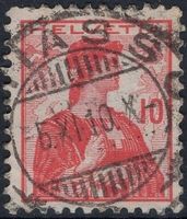 CHIASSO 5.XII.10 - Vollstempel auf Helvetia Brustbild