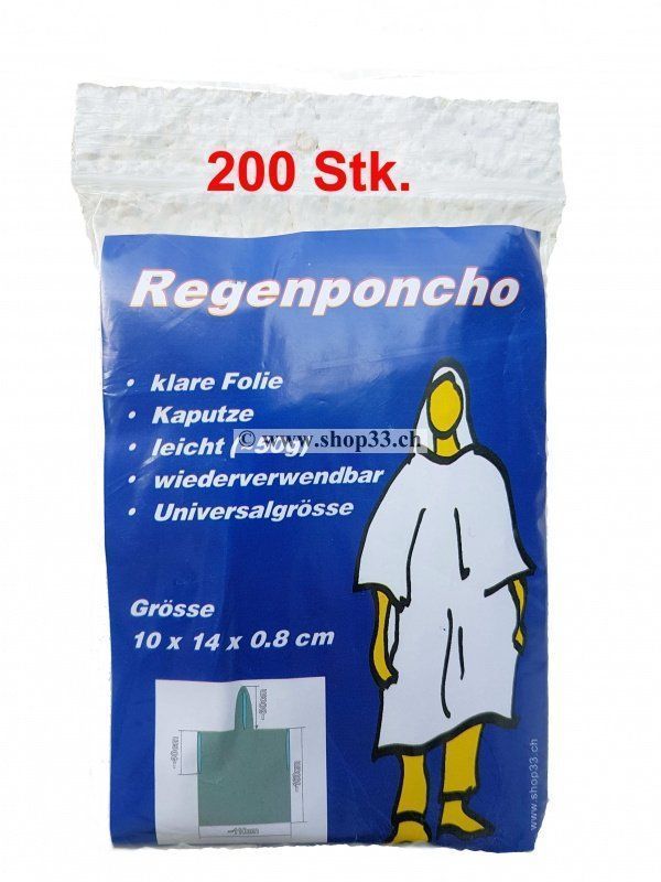 Manteaux: Regenponcho, Einweg 200er Pack – Neuf avec emballage d'origine à Hölstein par Shop33