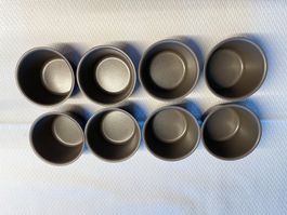 8 x Muffin- / Cupcake-Förmchen antihaftbeschichtet