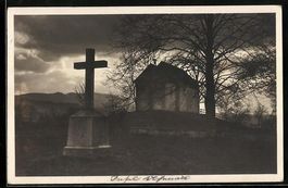 AK Insel Ufenau, Kapelle am Abend, 1928
