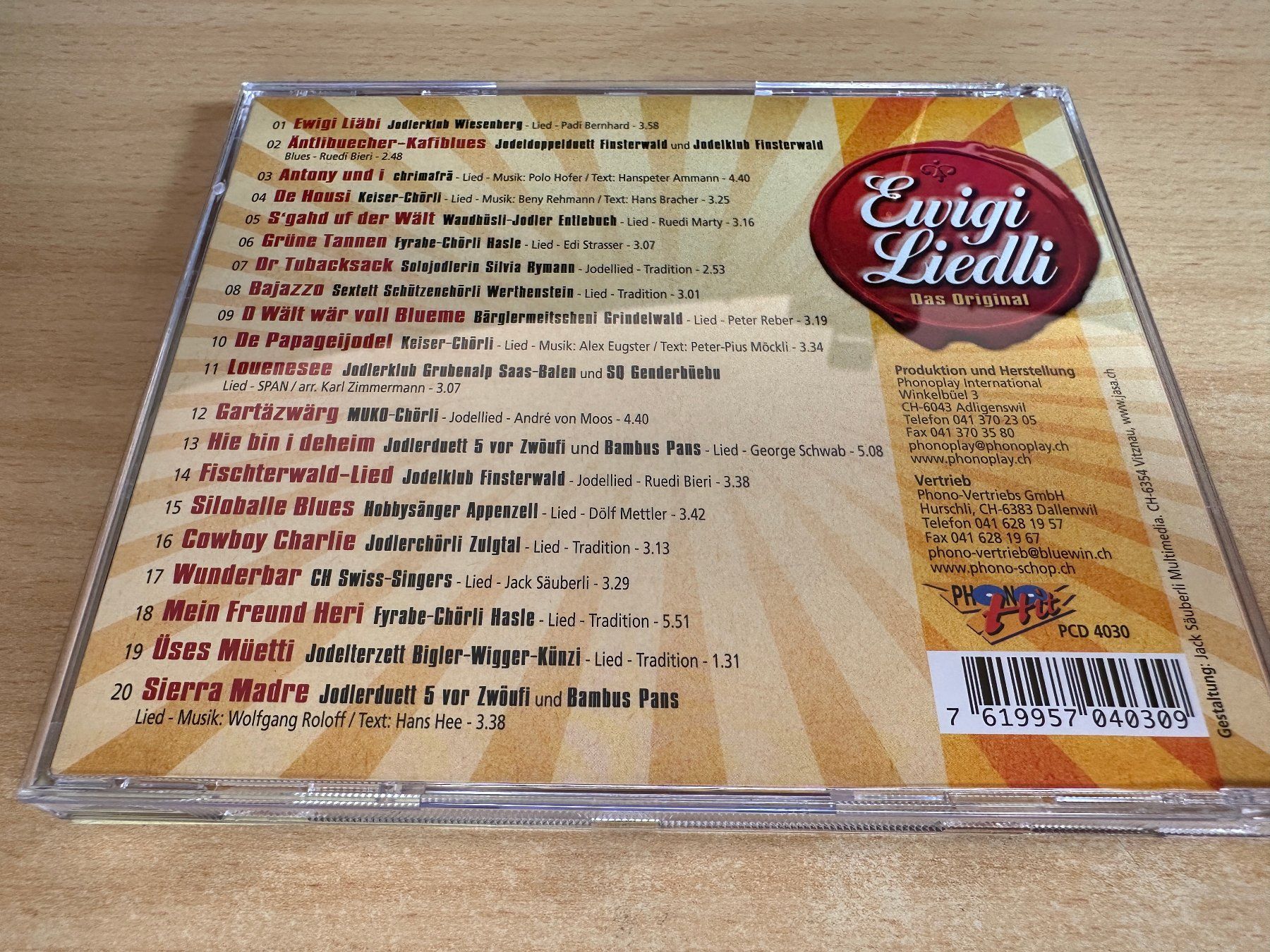 CDs: R1 Various - Ewigi Liedli - Das Original – Gebraucht aus Rikon im Tösstal von Alpenmutz 1