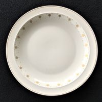 Schale rund 28 cm Porzellan weiss Gold Langenthal Château