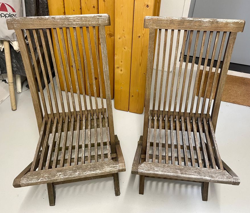 Holzstühle klappbar für Balkon oder Garten Kaufen auf Ricardo