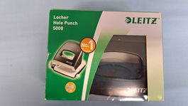 Leitz Locher 5008 schwarz mit Anschlagschiene neu