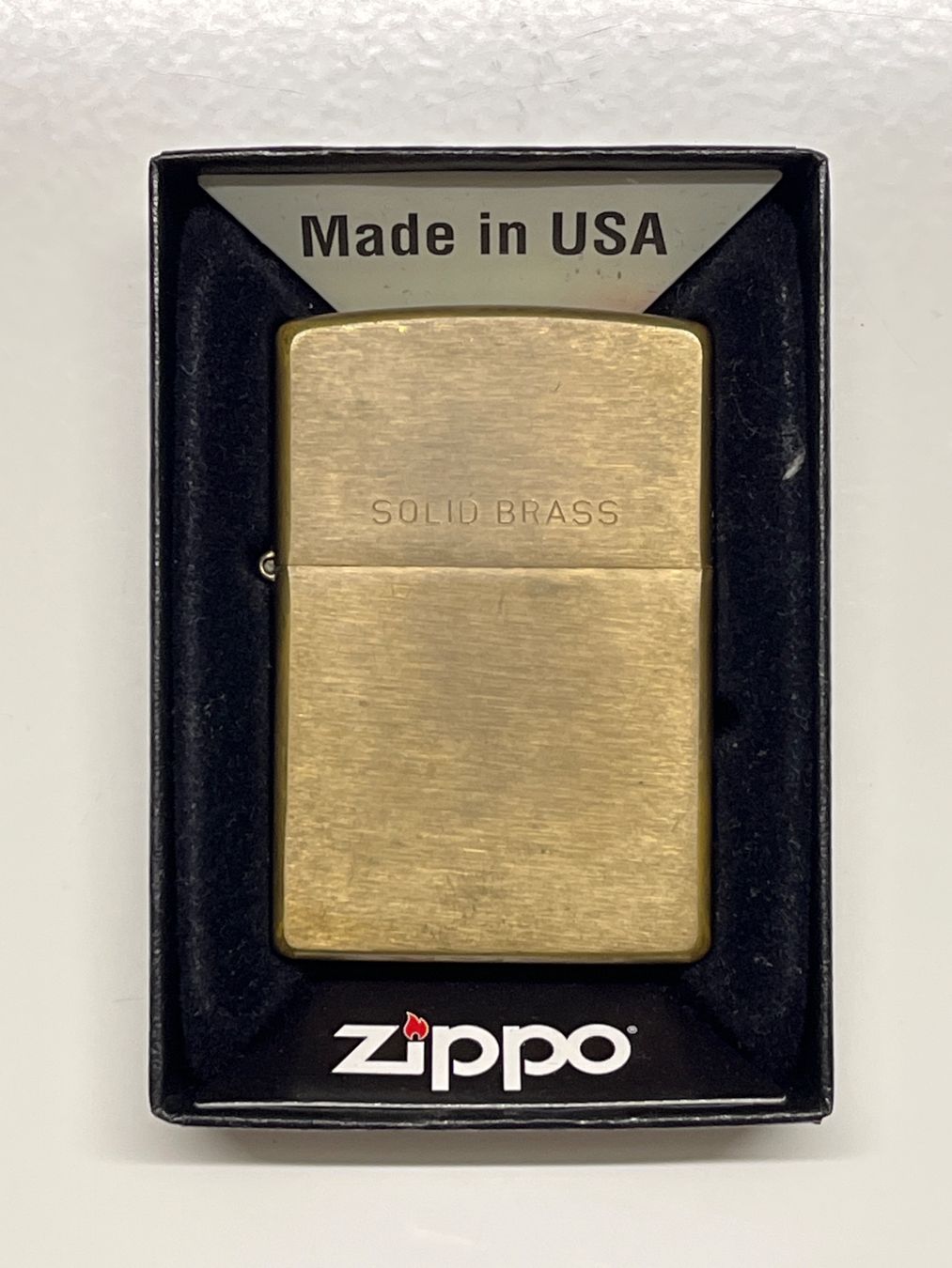 Zippo Briquets: Zippo Feuerzeug Brushed Solid Brass – D'occasion à Zürich par VVintage