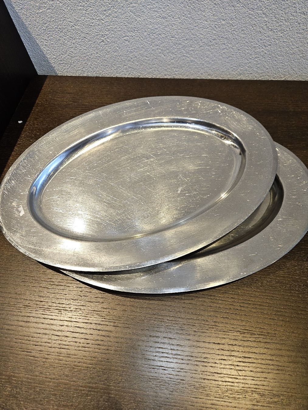 Piatti di portata: Chromstahl Platten Servierplatten Gastro – Usato da Morschach venduto da Hanswi