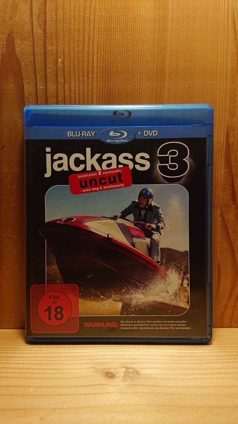 Alle DVDs: JACKASS 3 auf Blu-Ray und DVD Uncut – Gebraucht aus Wilderswil von Exebub