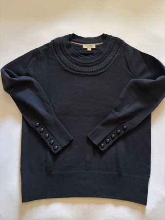 Burberry Damen Kaschmir Pullover schwarz Gr. L