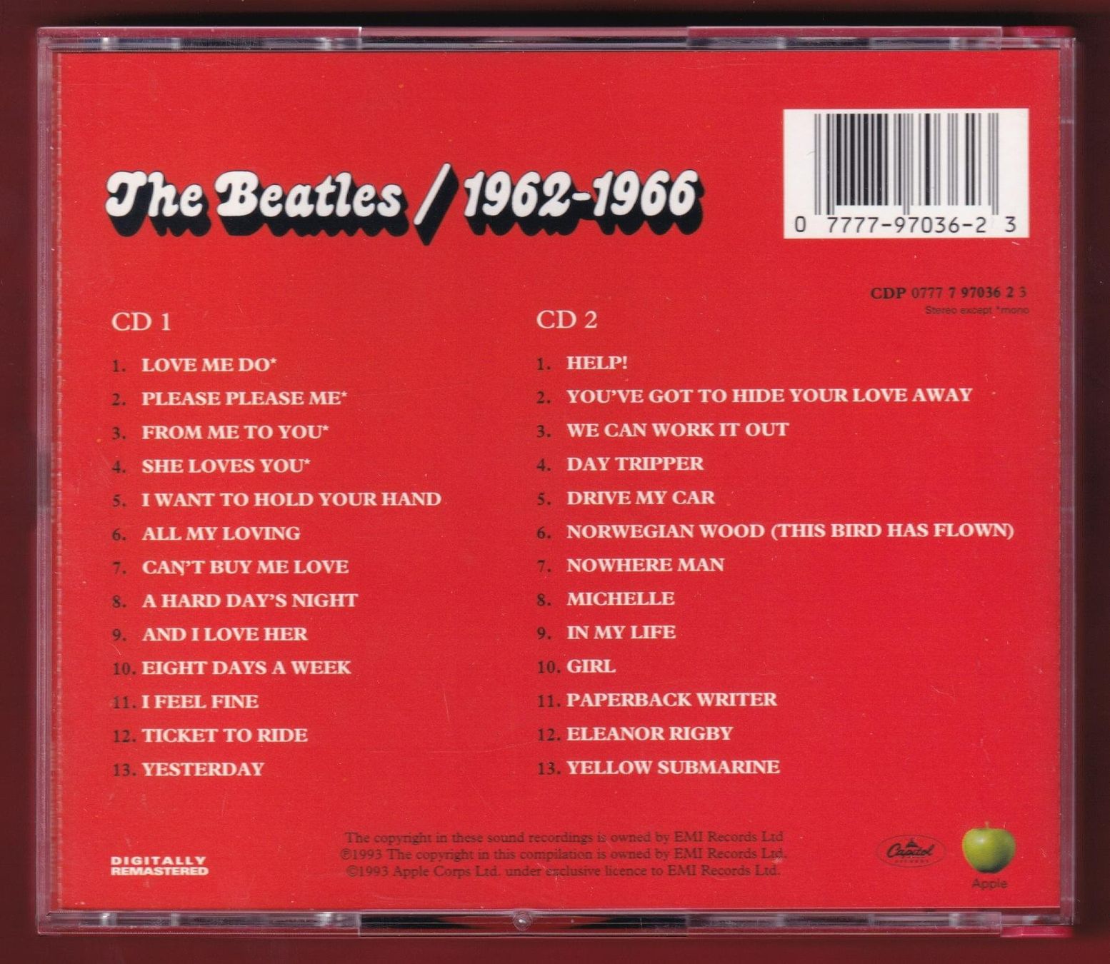 CDs: The Beatles - 1962-1966 (2 CD) – Gebraucht aus Zürich von Pfluftl2000 1
