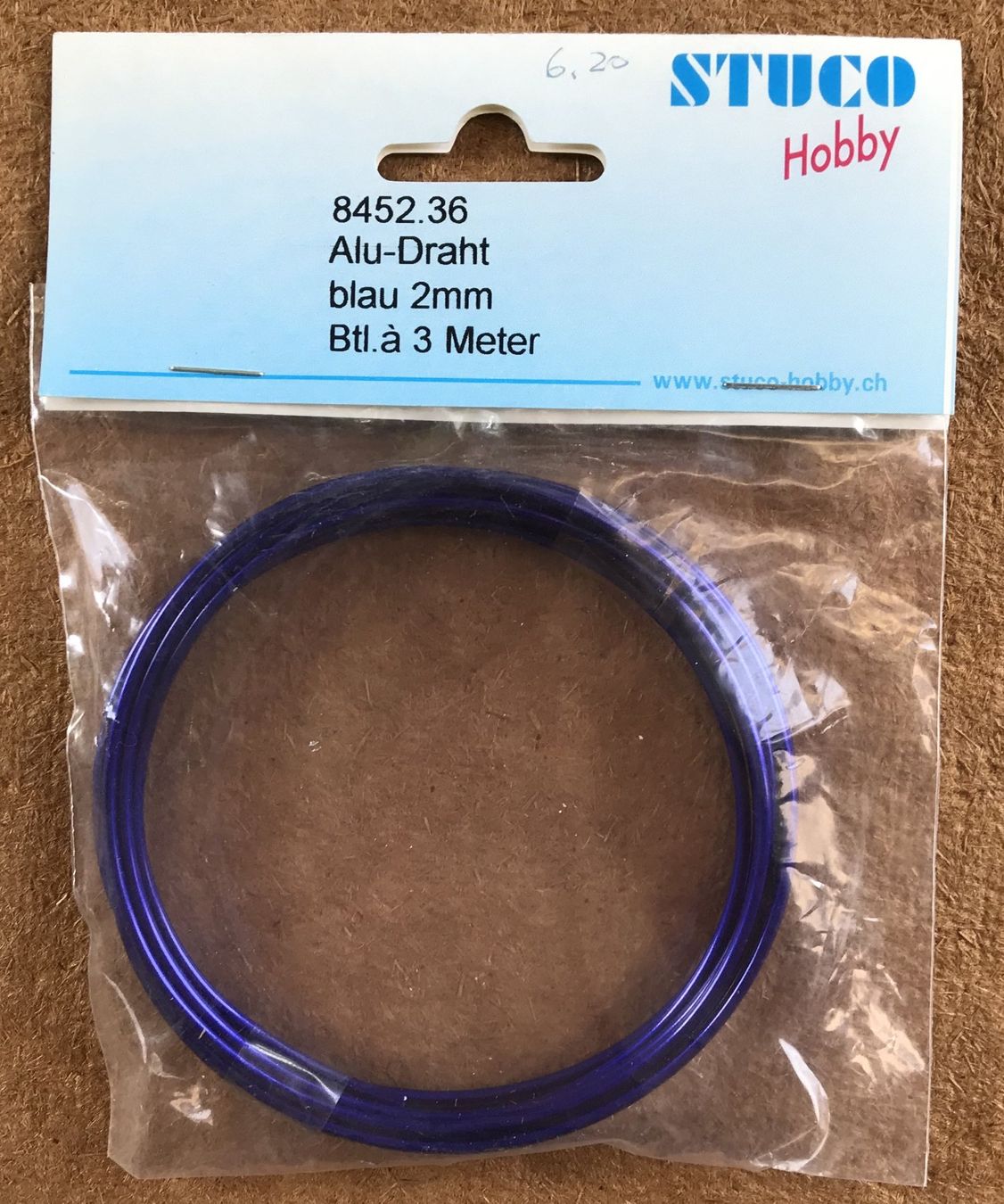 Componenti elettronici: LOT ALU-DRAHT BLAU 2MM ORIGINALVERPACKT – Usato da Ostermundigen venduto da Wyatt-Earp 1