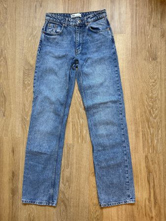 Jeans bleu midwaist straight Zara, t.36/S