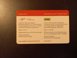 Punktekarte Furka Autoverlad, Wert von 595 Fr, 40% Rabatt
