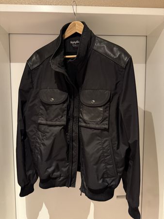 Winter Jacke RefrigiWear Schwarz Lederdetails Grösse L