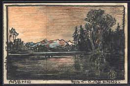 Handgemalt sign. Carl O. Arends: Idyllis