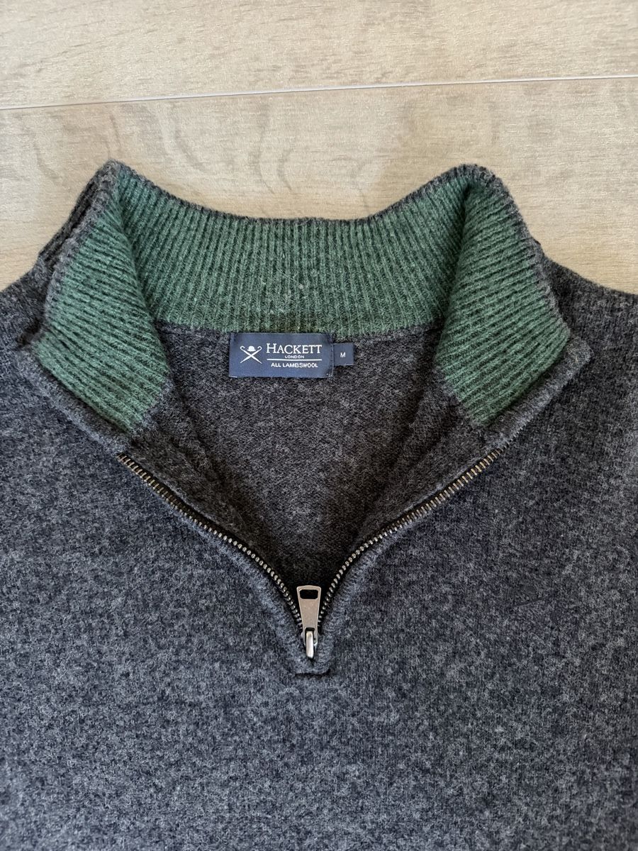 Hackett Maglioni & Felpe: Herren Pullover / Quarterzipper Hackett grau Grösse M  – Usato da Winkel venduto da cepunkt 1