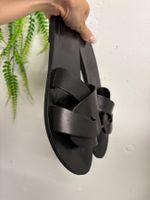Ancient Greek Sandalen Desmos Leder Schwarz Gr. 40