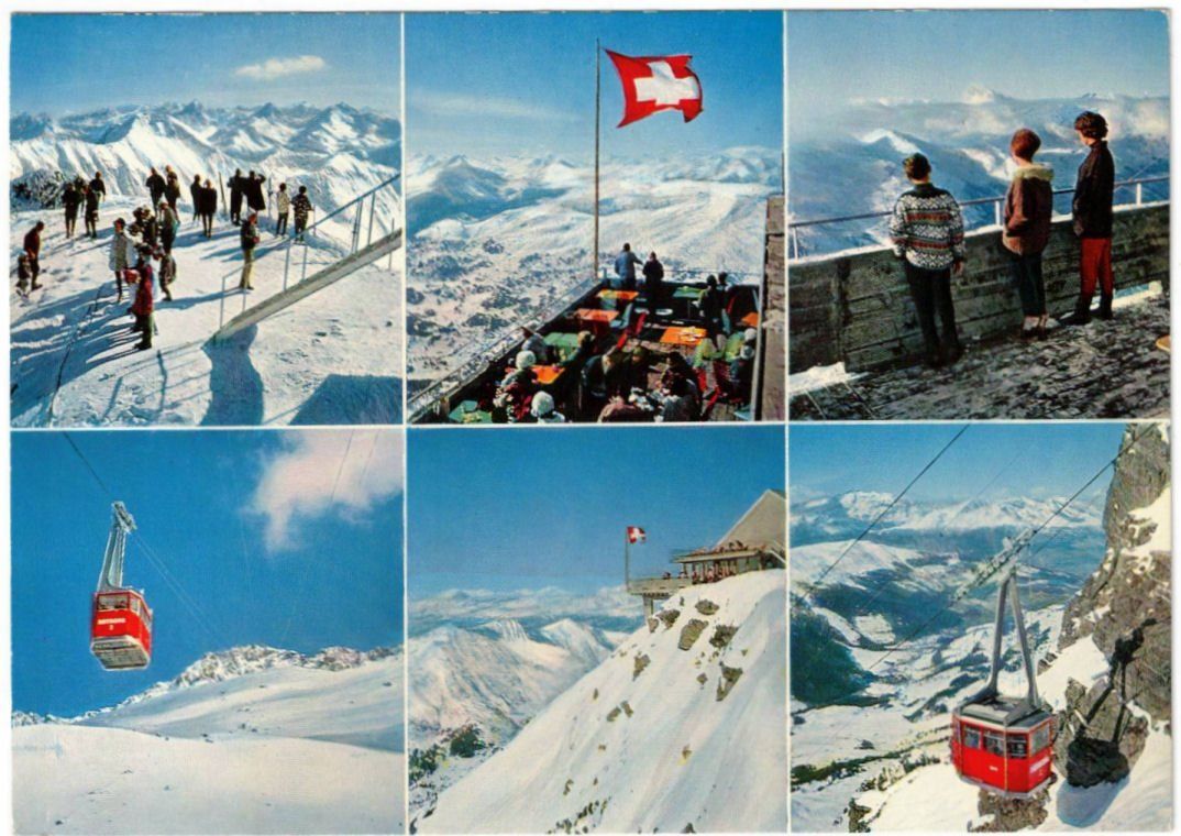 Cartoline postali: Lenzerheide - 6 Bild AK Rothorn – Usato da Binningen venduto da Mountainrider