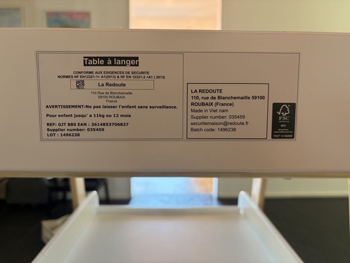 La Redoute Fasciatoi & Accessori: Changing table + mattress la Redoute as new  – Usato da Kilchberg ZH venduto da roz_qcj7 4